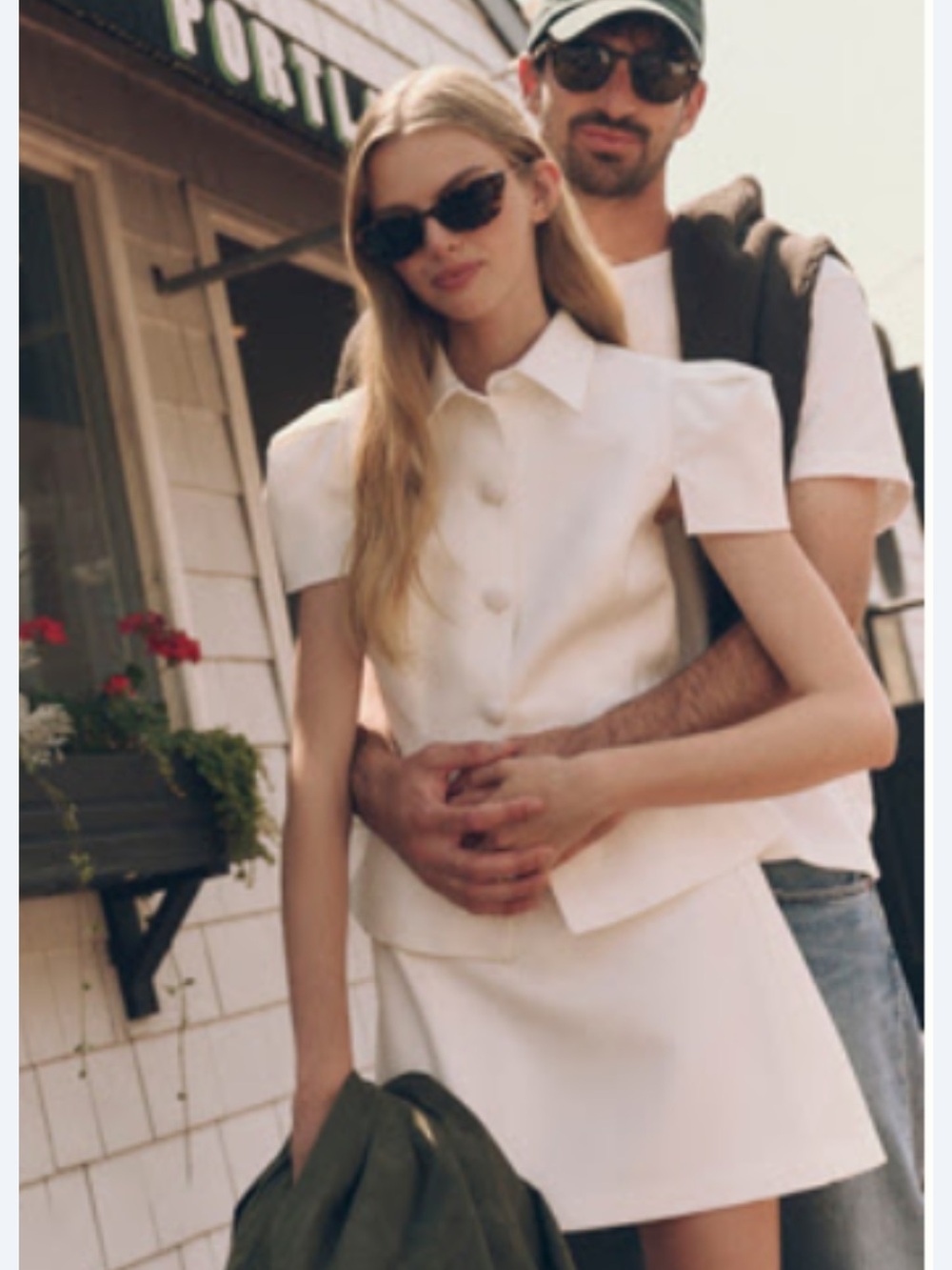 Anthropologie Hutch Buttondown Two-Piece Set